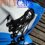 Capa para Piscina PolyCapa DuasCores Az/Br  9x6 + 30el 20cm +30fix